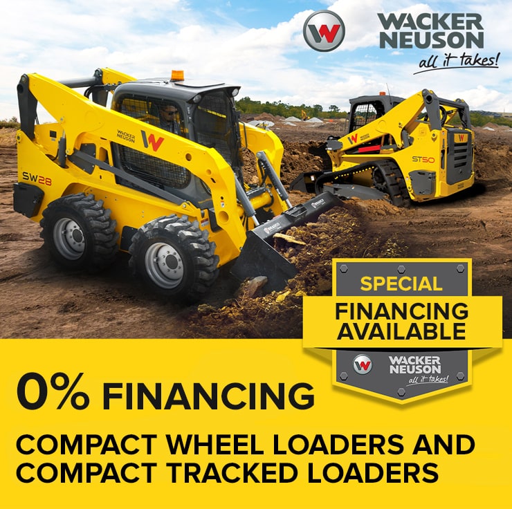 0% Financing – Compact wheel loaders and compact tracked loaders